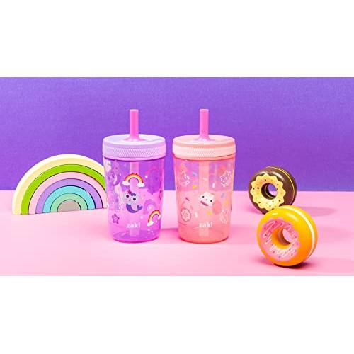 Zak Designs 15oz Hello Kitty Kelso Tumbler Set, BPA-Free Leak-Proof Screw-On Lid with Straw Made of Durable Plastic and Silicone, Perfect Bundle for