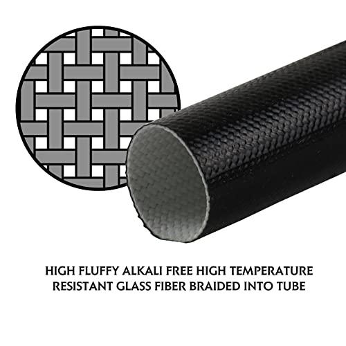 Silicone Fiberglass Sleeve Heat Shield Wire Protective High Temperature