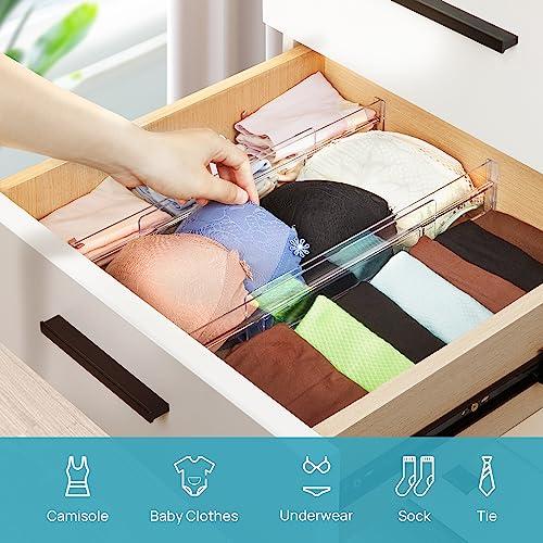 Vtopmart Drawer Dividers Organizers 8 Pack, Adjustable 3.2 High Expandable from 12.221.4