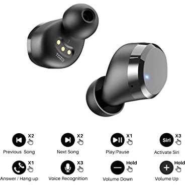 TOZO-auriculares inalámbricos T12 con Bluetooth, dispositivo de audio con  sonido Premium, táctil inteligente, pantalla Digital LED, 48H de  reproducción para deportes - AliExpress