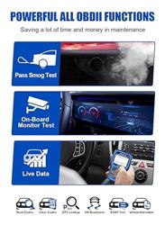 NEXAS NL101 OBD2 Scanner with Battery Tester - Check Engine Code Reader, Car Diagnostic Scanner with Live Data, Freeze Frame, I/M Readiness for All US Vehicles Since 1996 - Color black