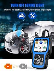 NEXAS NL101 OBD2 Scanner with Battery Tester - Check Engine Code Reader, Car Diagnostic Scanner with Live Data, Freeze Frame, I/M Readiness for All US Vehicles Since 1996 - Color black