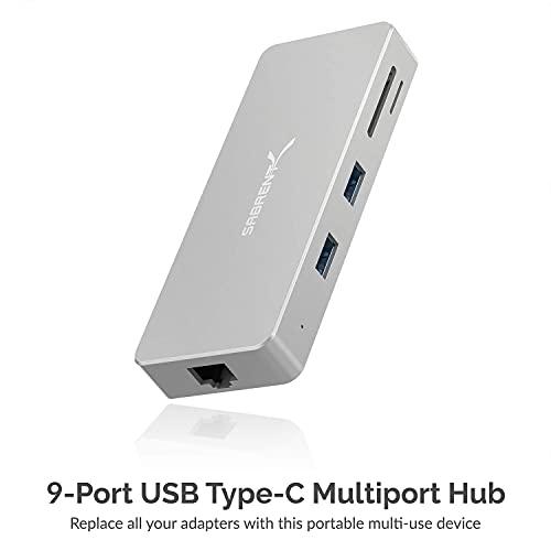 Sabrent Hub Usb C Adaptador En A Hdmi K Hz Con Ethernet Rj De Gbps Puerto De