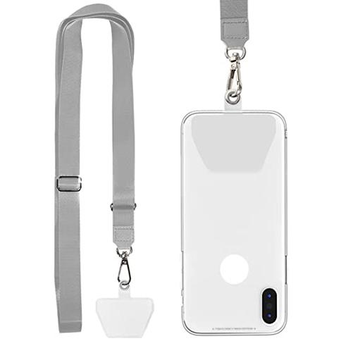 AMORUS Neck Holder for iPhone Samsung Universal Handsfree POV / Vlog  Magnetic Around Neck Phone Mount - Grey
