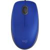 Mouse Logitech M110 Silent Diestro y Zurdo Cableado, Color Azul