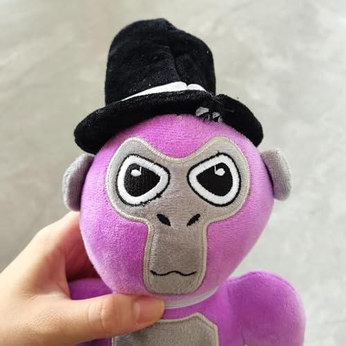 YZZT Peluche De Gorila Suave De 30 Cm Con Gorro Y Cetro – Juguete De Felpa Realista, Regalo Para Niños Y Coleccionistas, Ideal Para Cumpleaños Y Navidad