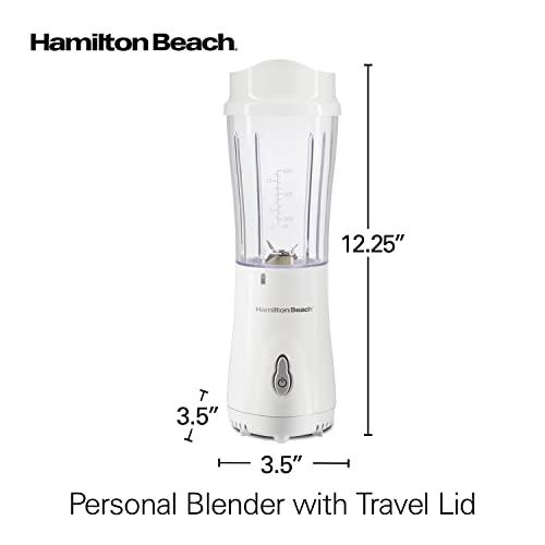 Hamilton Beach Portable Blender for Shakes and Smoothies with 14 Oz BPA  Free Travel Cup and Lid, Durable Stainless Steel Blades for Powerful  Blending