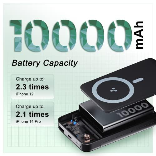 Ambrane 10000 mah Wireless Power Bank for iPhone 12 Above, 22