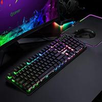 NPET teclado profesional para computadora con cables, retroiluminado