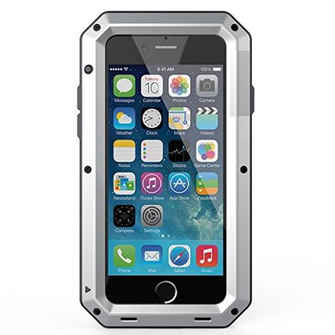 Funda para iPhone SE 2022/2020, vidrio templado, aleación de aluminio de  lujo, metal protector extremo