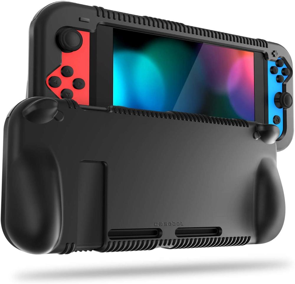 KENOBEE Funda de silicona compatible con Nintendo Switch OLED modelo 2021,  suave y ligera, con agarre ergonómico con absorción de golpes y diseño