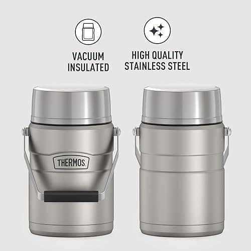 THERMOS Stainless King VacuumInsulated Food Jar with 2 Storage