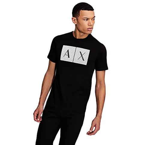 Camiseta con logo y cuello redondo para hombre AX Armani Exchange