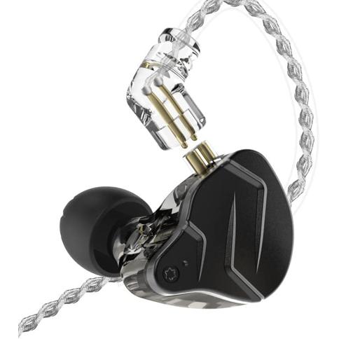 KZ ZSR - Auriculares KZ de 1 armadura dinámica y 2 equilibrados,  auriculares intrauditivos con cable desmontable de 2 pines para iglesia,  práctica de