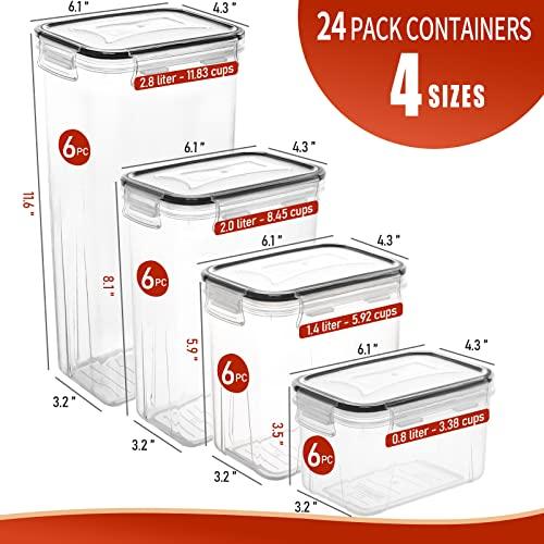  Skroam 36 Pack Airtight Food Storage Containers for Kitchen  Pantry Organization and Storage, BPA Free, Plastic Kitchen Storage  Containers with Lids for Flour, Sugar, and Cereal, Labels & Marker: Home 