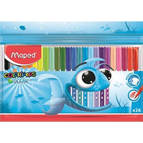 Colores Maped Color Peps (897412) 12 Plumones + 15 Colores — Comercial Li