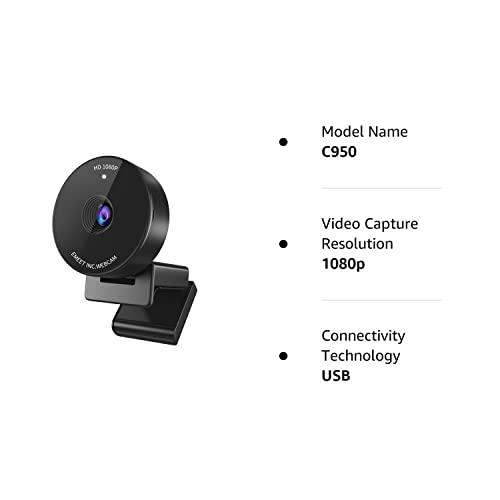  1080P Webcam - USB Webcam with Microphone & Physical Privacy  Cover, Noise-Canceling Mic, Auto Light Correction, EMEET C950 Ultra Compact  FHD Web Cam w/ 70°View for Meeting/Online Classes/Zoom/ : Electronics