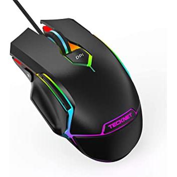 Mouse para juegos con cable, accesorios para juegos, mouse de computadora  con luces LED RGB | Mouse ergonómico para PC para juegos | Compatible con