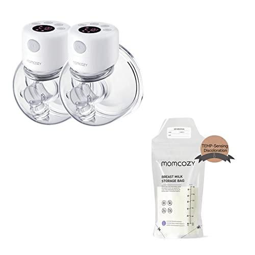 Momcozy Bolsa de extractor de leche para sacaleches manos libres, bolsa de  almacenamiento hermética para extractor de leche de carcasa rígida para