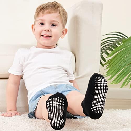 Mocasines antideslizantes para bebés, niños y niñas, para interiores,  calcetines de 6, 9, 12, 18, 24 meses (A, 0-6 meses)
