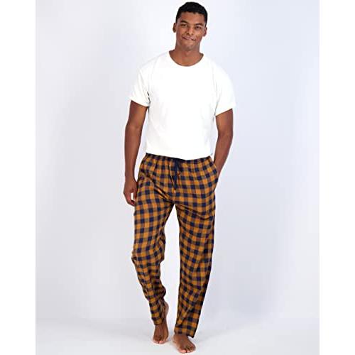 Real Essentials - Paquete de 3 Pantalones de pijama de forro polar para  hombre, para descansar (disponibles en tallas grandes y altas)