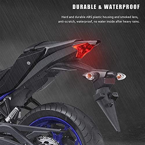 Motorcycle LED Brake Turn Signal Rear Tail Light Indicator Running Red Stop Lamp For Kawasaki Z125 2013-2022 Z800 ZX6R 2013-2016 - 201355758