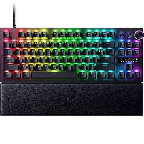  Razer Huntsman V2 TKL Tenkeyless Gaming Keyboard: Fast Linear  Optical Switches Gen2 & 8000Hz Polling Rate - Detachable Type-C Cable - PBT  Keycaps - Ergonomic Wrist Rest - Quartz Pink : Electronics