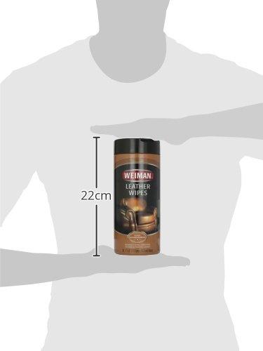 Weiman Leather Cleaner Conditioner Wipes With UV Protection, Prevent