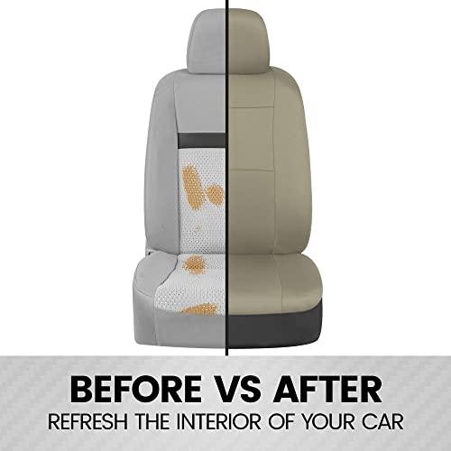 Aazon.co: BDK PolyPro Car Seat Covers Full Set In White On Black