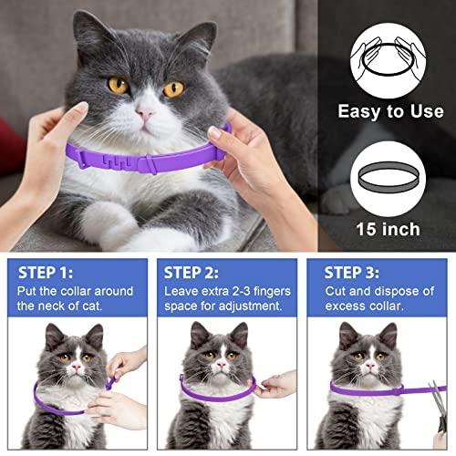 Purple Flea Collar for Cats, Cat Flea Tick Collar 2 Pack, Kitten Flea