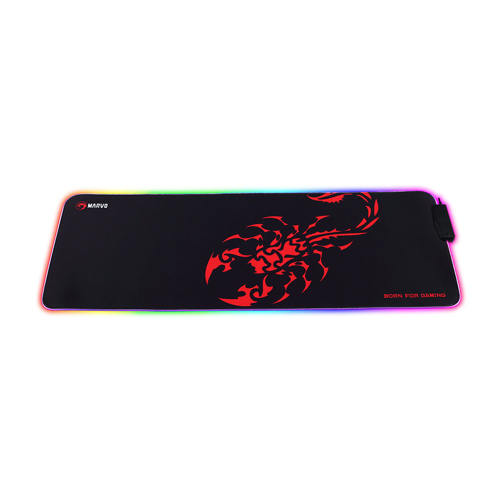 Mouse Pad Marvo Gaming Usb 4 Puerto Rgb Negro Mg011 Xl 80X30X.04Cm
