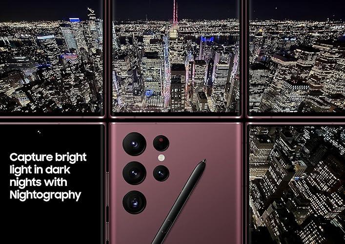 SAMSUNG Galaxy S22 Ultra Cell Phone, Factory Unlocked Android Smartphone, 256GB, 8K Camera