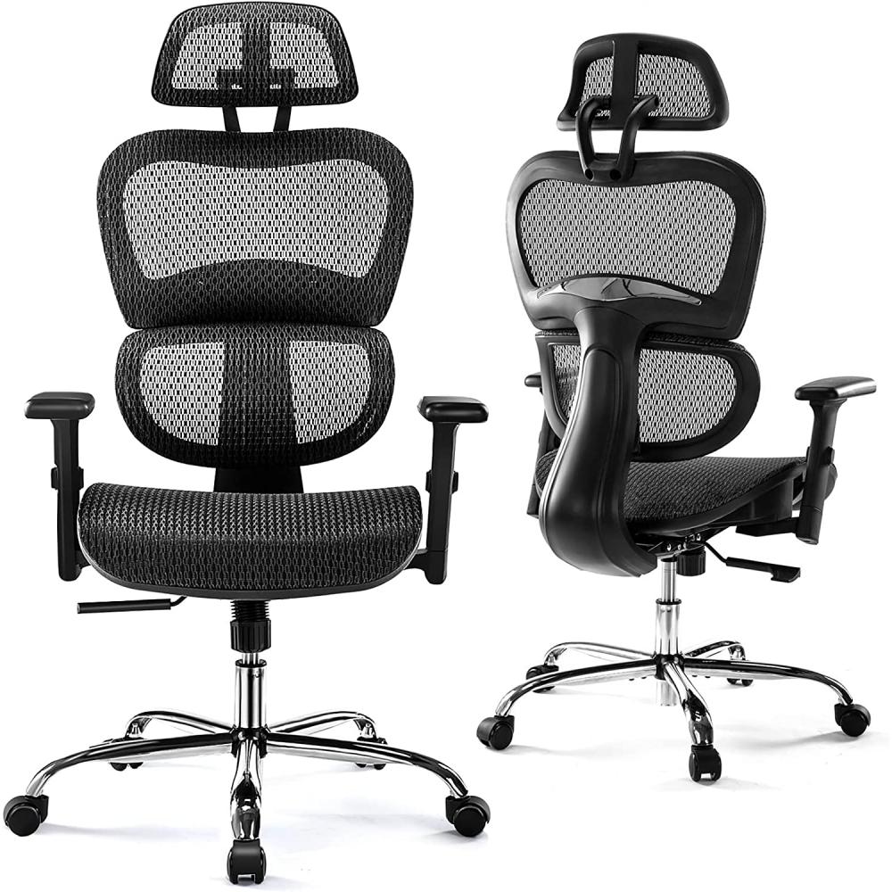 SMQHH - Silla para jefe, sillas de oficina, ergonómicas de oficina en casa,  silla de escritorio giratoria de cuero, silla reclinable de respaldo alto