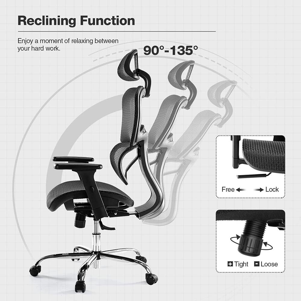  STOBOK 1 juego de reposacabezas ajustable para silla de oficina,  reposacabezas para silla de oficina, silla de tareas, accesorios de oficina,  silla ajustable en altura ajustable, reposacabezas de plástico, silla de