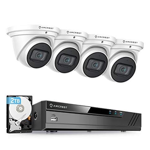 Sistema de cámara IP PoE 4K de 8 canales NVR 4K de 8 canales y 4 cámar