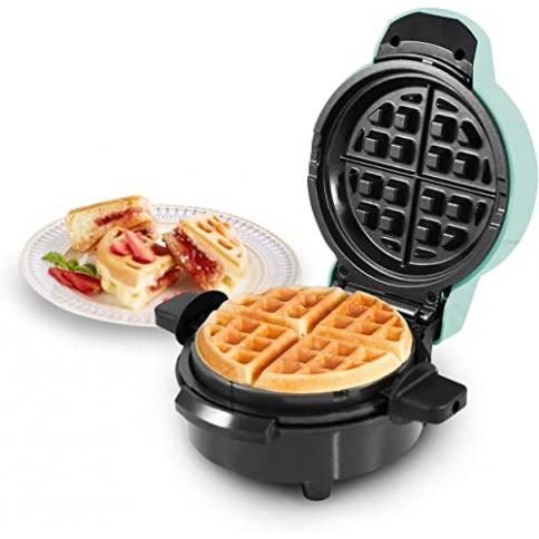 1pc UVFAST Wall Plug 5 Inch Mini Waffle Maker, Non-Stick Surface, Belgian  Waffles, Compact Design, Hash Browns, Keto, Snacks, Sandwich, Eggs, Easy to  Clean