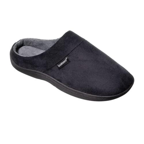isotoner Mens Slippers, Open Back Slip On with Gel Infused Memory Foam ...