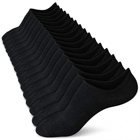 wernies 8 pares de calcetines cortos negros invisibles calcetines bajos  para mujer finos antideslizantes invisibles mocasines tobilleros de corte  bajo : Precio Guatemala