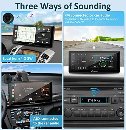 Carpuride W103 2024 Nueva actualización 10,3 pulgadas Pantalla táctil Full  HD Portátil Inalámbrico Apple Carplay Android Auto, Enlace  espejo/Siri/Google/FM