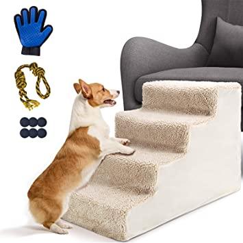 Escaleras para perros para cama de 4 escalones / Escalones para perros para  cama alta / Escalones para perros de espuma para cama -  España