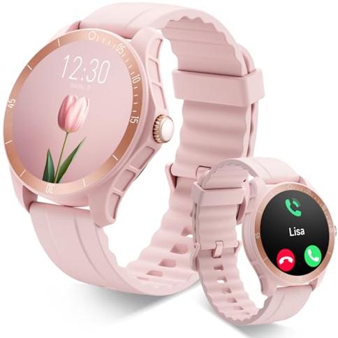 Reloj inteligente de fitness para mujer, reloj Bluetooth compatible con iOS  Android Quican, rastreador de actividad
