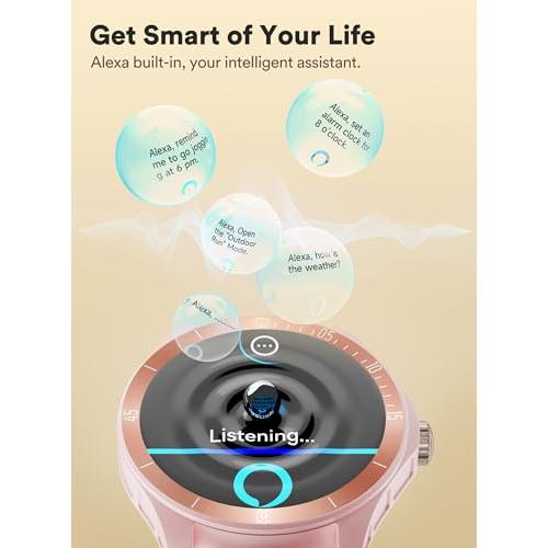 Quican Reloj inteligente para mujer, reloj de fitness  compatible con iOS y Android, rastreador de actividad con frecuencia  cardíaca, monitor de sueño, contador de calorías de pasos, 99+ deportes, :  Electrónica