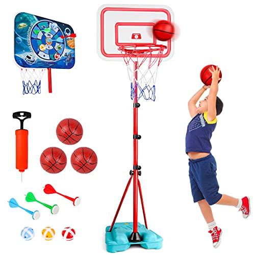 Meland Kids Basketball Hoop Adjustable Height 2.9ft6.2ft Toddler