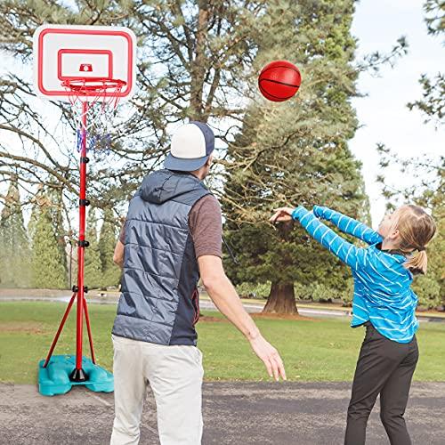 Meland Kids Basketball Hoop Adjustable Height 2.9ft6.2ft Toddler