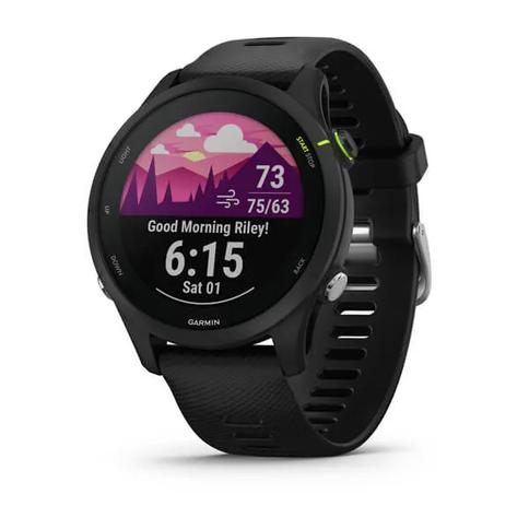 Garmin Forerunner® 255S Music, reloj inteligente con GPS más pequeño con  música, información avanzada, batería de larga duración, color negro