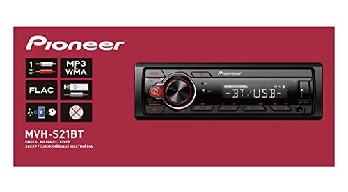  Pioneer MVH-S21BT Receptor de medios digitales, DIN único, en  el tablero : Electrónica