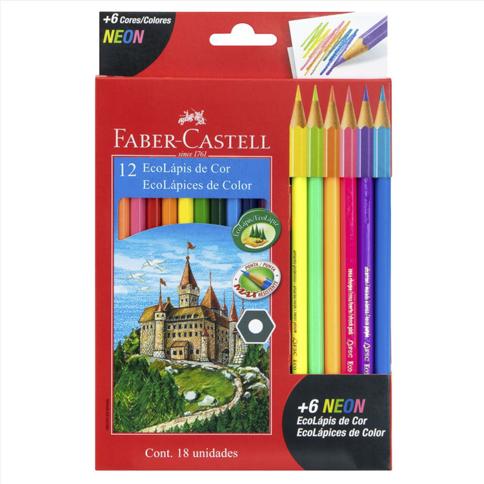 Lápices de color Faber Castell de 12 colores en estuche – Librería Virgen  de Chaguaya