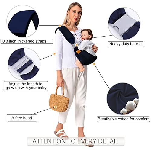 Walkabout Ring Sling Baby Carrier - Blue Cotton, Newborn To Toddler (Machine Washable) 6 thumbnail image