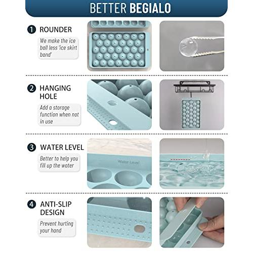 how to make round ice✨ w the begialo ice cube tray available on , Ice  Cube Tray