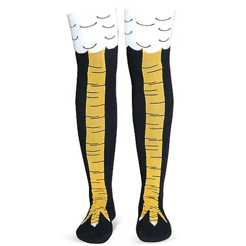 Calcetines de goma con diseño de pollo para hombre y mujer, medias